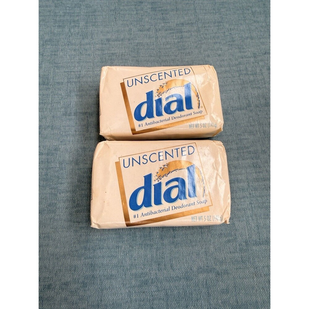 2 Dial Unscented Bar Soap Sealed Vintage New Old Stock NOS